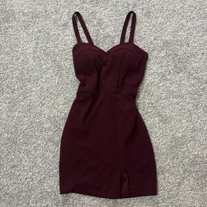 Chic Burgundy Mini Dress